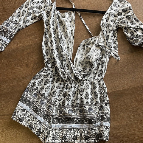 Cold Shoulder Grey Romper