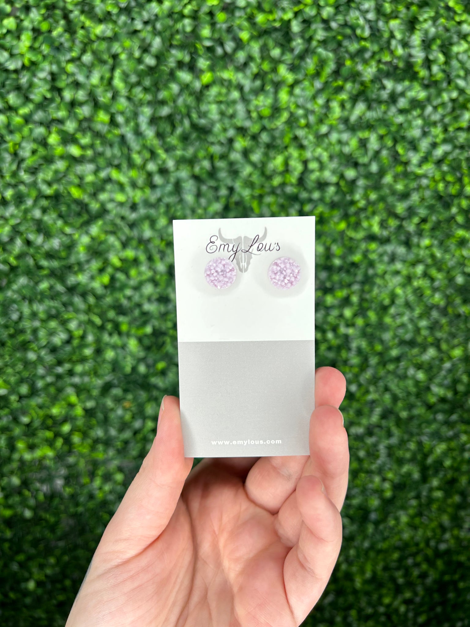 Lavender  Druzy Stud