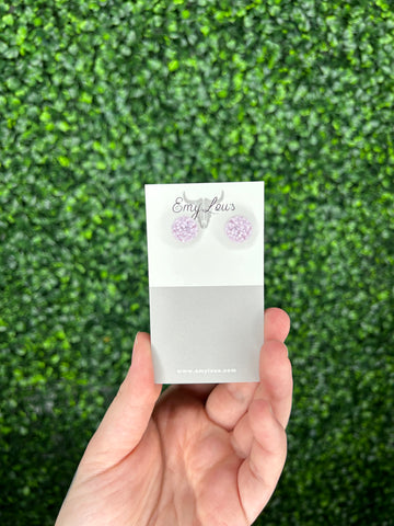 Lavender  Druzy Stud