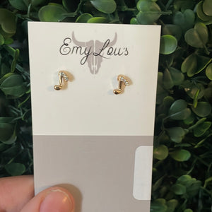 Simply Southern Music Note Stud