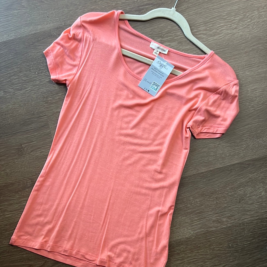 Neon Pink Basic Tee