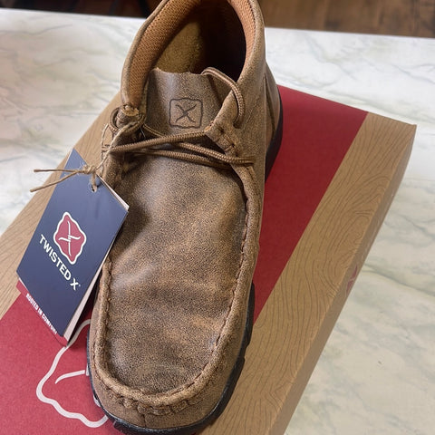 TWISTED X KID'S BOMBER TAN  DRIVING MOCS YDM0001
