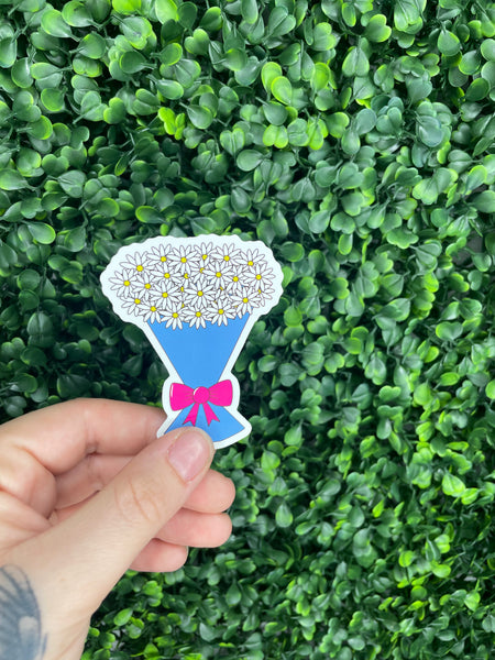 Daisy White Bouquet Sticker