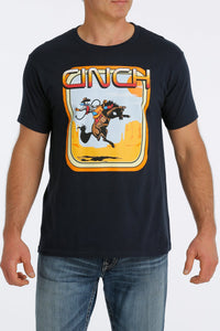 MEN'S CINCH BRONC TEE - NAVY