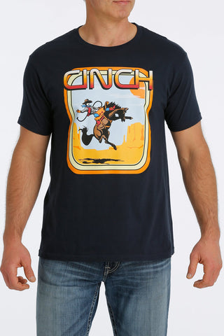 MEN'S CINCH BRONC TEE - NAVY